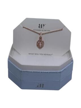 Bomb Party Rose Gold Plated Necklace with Lab-Grown Milky White Opal Pendant